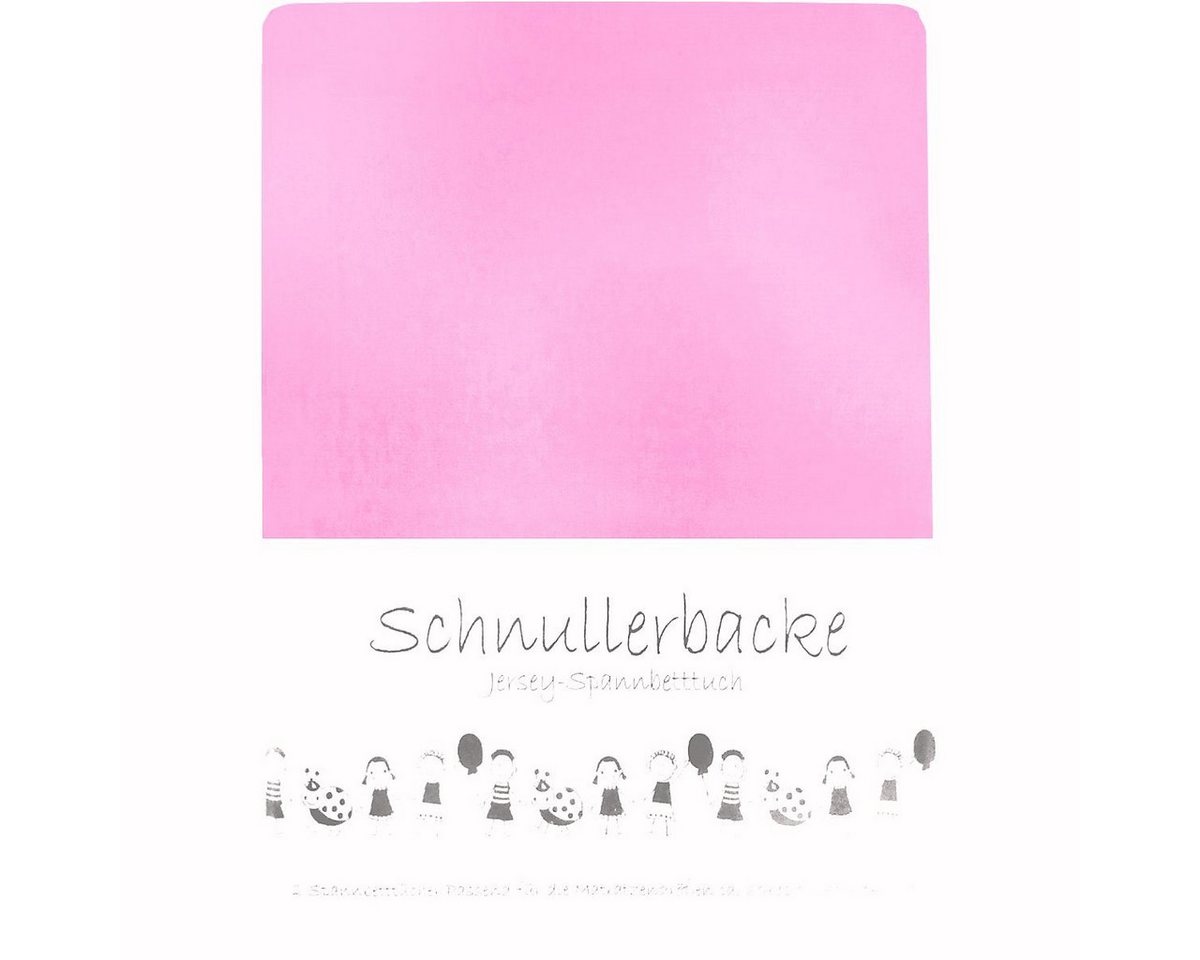 Bettwäsche 2er Set Baby Jersey Spannbetttuch Schnullerbacke 60/120 x 70/140 cm blütenrosa, KK von KK