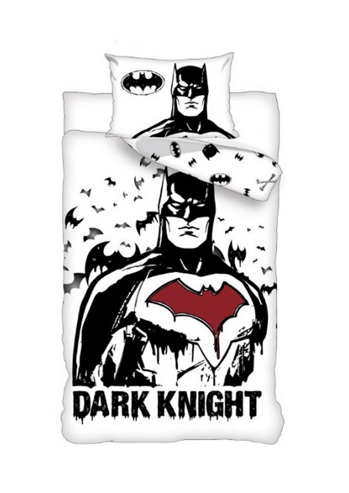 Kinderbettwäsche Batman Dark Knight Bettwäsche, 80 x 80 cm + 135 x 200 cm, KK von KK