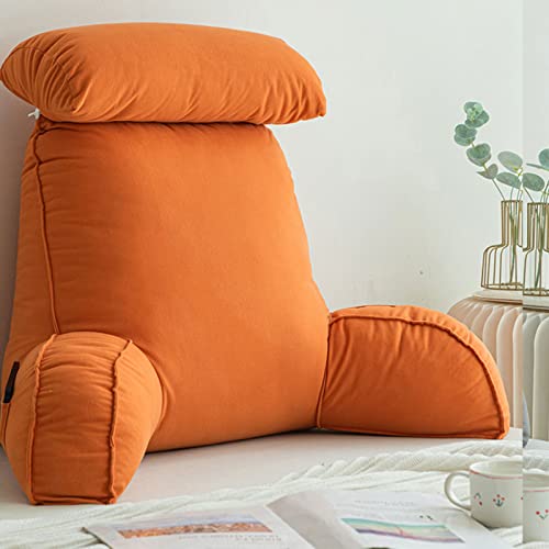 Rückenkissen Reading Pillow, Sofa mit Abnehmbarer Nackenrolle, Lesekissen mit Armlehnen, Ergonomische Lesekissen, Rückenstütze Lounge Kissen, für Lesen, Arbeiten, Spielen von KKAIRA