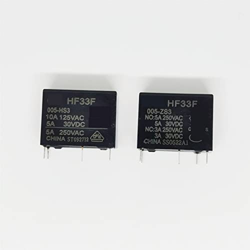KKAIRGLH 10 Stück Relais HF33F-024-ZS3 24 V DC HF33F-005-ZS3 5 V DC HF33F-012-ZS3 12 V DC HF33F 012 ZS3 12 V HF33F024ZS3 24 V 5PIN 5A(5V) von KKAIRGLH