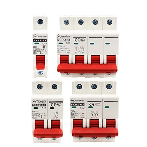 KKAIRGLH Solar DC Mini Circuit Breaker Din-Schienenmontage MCB 1P 2P 3P 4P Überlastschutz Luftschalter 6-63A for Photovoltaik-PV-System(32A,DC 2P) von KKAIRGLH