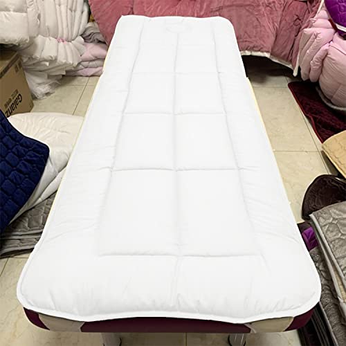 Cotton Beauty Bed Matratzenauflage Mit Trapezförmigem Kopf Matratzenschoner Aus Weichem Schwamm Für Massageliegen Spa-Betten Wimpernbettabdeckung Mit Atemloch,White2,80x190cm von KKCD