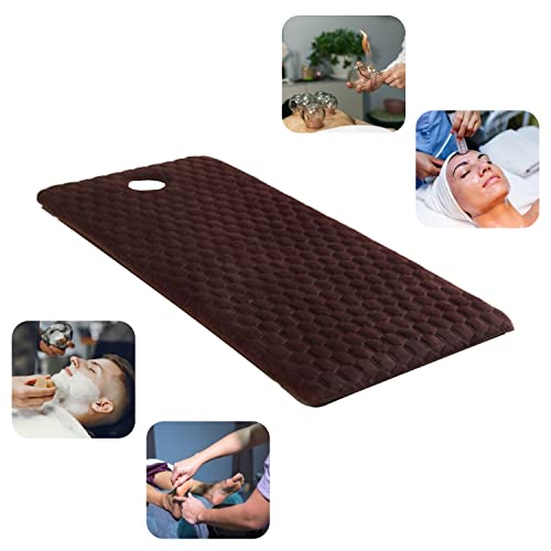 KKCD Einfarbige Massagetisch-Matratzenauflage Mit Elastischen Bändern Spa-Bettmatratze Schaumstoffpolster Mit Atemloch Wimpernbettkissen Ohne Bett Für Schönheitssalon,Kaffee,70x185cm von KKCD