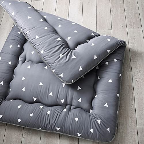 KKCD Japanische Futon-Matratze Verdicken Schlafmatratze Für Den Boden Faltbar Camping Tragbare Matratze Shikibuton Aufrollbare Matratze Tatami-Matte Mit Waschbarem Bezug,Style,120x190cm von KKCD