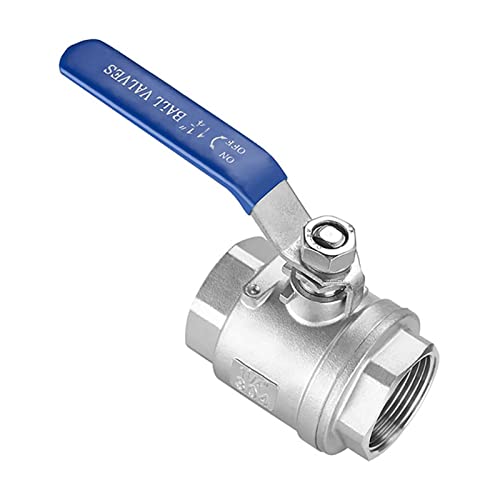 1/2 Zoll 3/4 Zoll 1 Zoll 1-1/4 Zoll 1-1/2 Zoll 2 Zoll Zweiteiliger Kugelhahn mit BSP-Gewinde. Kugelhahn aus Edelstahl 304 zur Verwendung mit Flüssigkeiten und Gasen(Ss304,0.5 Inch) von KKCZOFMJ
