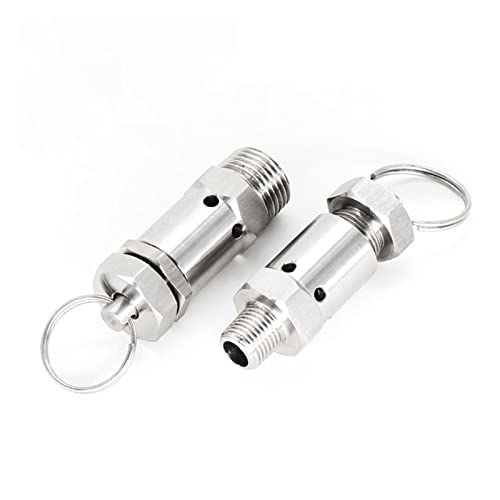 1/4 "1/2" sanitär Einstellbare Air Release Druck Relief Sicherheit Ventil Edelstahl Auspuff Homebrew Luft Kompressor(0.6mpa,0.5 Inch) von KKCZOFMJ