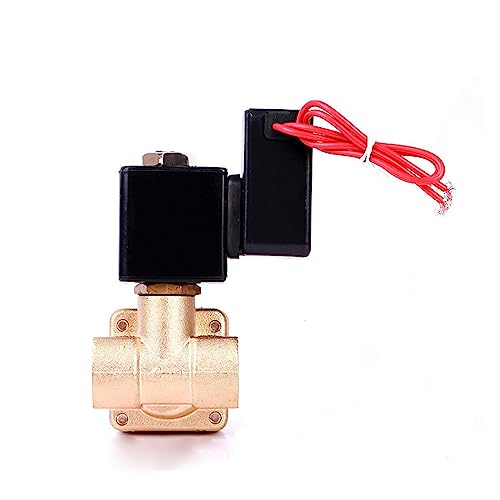 1/4" Messing-Hochdruck-nicht heißes Magnetventil 110 V 24 V 12 V 24 V normalerweise geschlossen(G-110vac-nbr-seal) von KKCZOFMJ