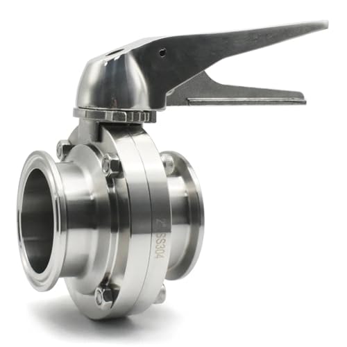 3/4 "1" 1,5 "2" 3 "4" Schmetterlingsventil 304 Edelstahl Extrusion Trigger Flow Control Ventil(63mm Ferrule 77.5) von KKCZOFMJ