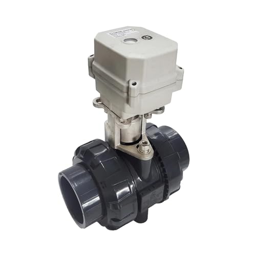 DN50 Tsaifan 2-Wege-UPVC-Elektrowasserventil mit echtem Union-Ende, 2 Zoll, 15 Nm, Elektromotorventil for die Tankwasserversorgung(NPT-AC-CR703) von KKCZOFMJ