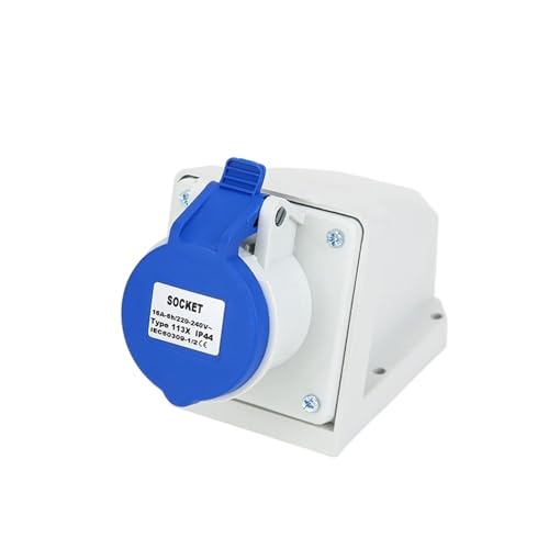KKCZOFMJ 16A 3-polig 220V-250v IP44 2P+E Wasserdichter Industrie-Stromanschluss Männliche und weibliche Steckdose for Industriegelände(113x 16a 3pin) von KKCZOFMJ