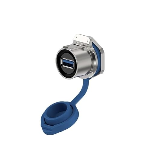 KKCZOFMJ Industrielle wasserdichte Steckdose mit Draht, männlich und weiblich, Schnittstellenübertragung, LP24 Typ U3.0, Panel-Datenanschluss, 60 cm lange Leitung (EW LP24L USB 3.0 Panel-Buchse) von KKCZOFMJ