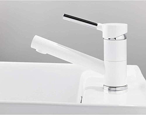 Küchenarmaturen, Warm- und Kaltwassersparung, Waschbeckenarmatur, weiße Sprühfarbe, Wasserhahn, Waschbecken, Badezimmer, Waschtischarmaturen von KKCZOFMJ
