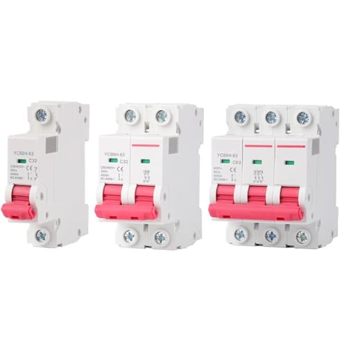 1P 2P 3P YCB6H-63 18mm Miniature Circuit Breaker Din Rail Mount Breaking Capacity 6A/10A/16A/20A/25A/32A(1P,25A) von KKDDIHMTR