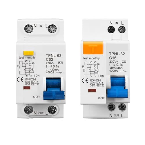 230V 1P+N Residual current Circuit breaker with over and short current Leakage protection(TPNL 16A) von KKDDIHMTR