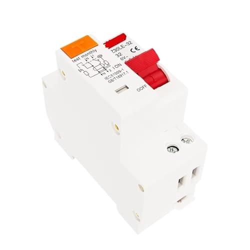 230V 50/60Hz RCBO MCB 1P+N 6KA Residual Current Differential Automatic Circuit Breaker Over Current Leakage Protection(DPNL 36MM,10A) von KKDDIHMTR