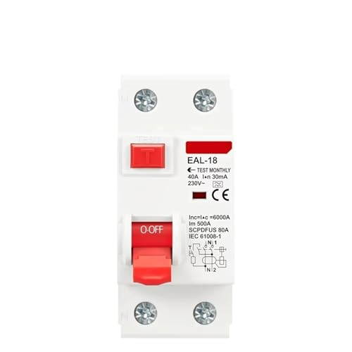 2P 32A 10/30/100/300mA Type A RCCB RCD ELCB Electromagnetic Residual Current Circuit Breaker Differential Breaker Safety Switch(100mA,2P 32A) von KKDDIHMTR