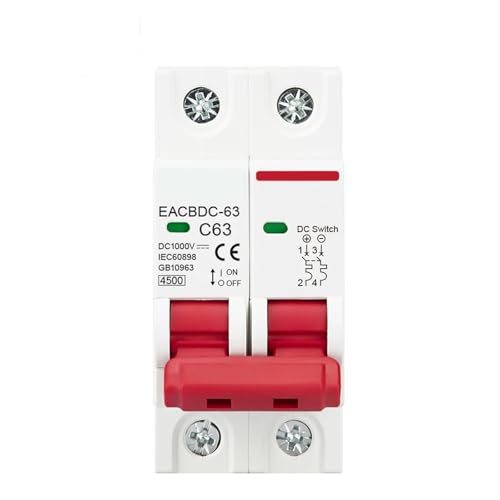 2P DC 1000V MCB Solar Mini Circuit Breaker Overload Protection Switch 6A 10A 16A 20A 25A 32A 40A 50A 63A DC1000V Photovoltaic PV(50A) von KKDDIHMTR
