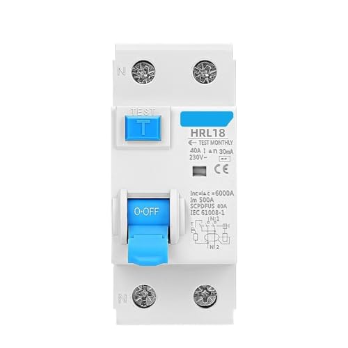 2P Electromagnetic Residual Current Circuit Breaker 10/30/100/300mA Type AC RCCB RCD ELCB Differential Breaker Safety Switch for(100mA,50A) von KKDDIHMTR