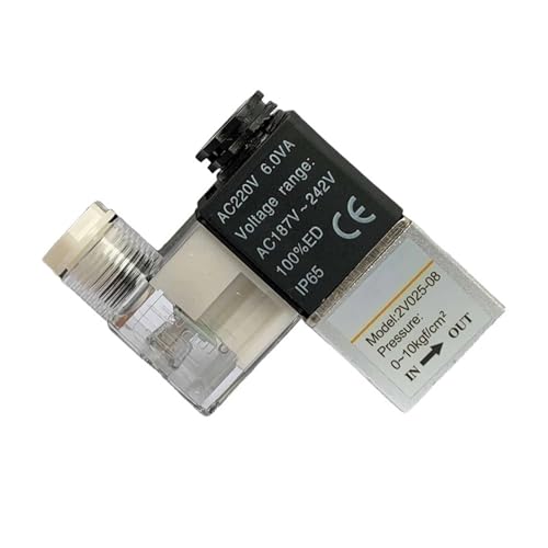 2V025-08 2V025-06 1/4 1/8 For Air Solenoid Valve Pneumatic Control Valves Normally Closed DC 12V 24V 220V 110V 2 Way 2 Position(2v025-08 2pcs 1002,AC110V) von KKDDIHMTR