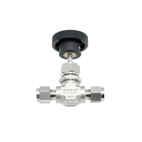 3000psi High Pressure Needle Valve 8mm ss316 2 Way 1/8 1/4 3/8 1/2 Compression Double Ferrule For Lab(1/4") von KKDDIHMTR