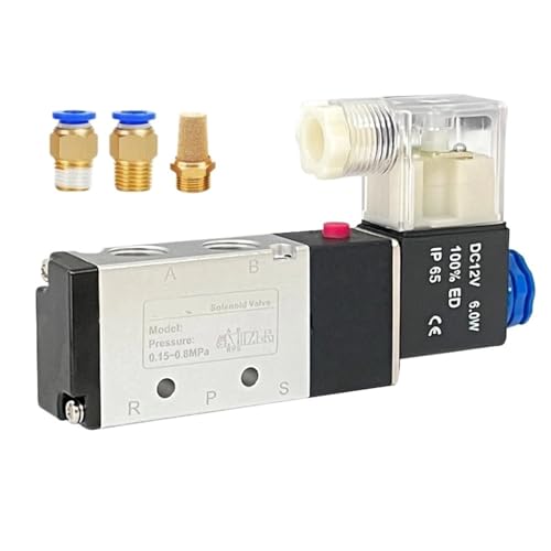 3V210-08 Pneumatic Solenoid Valve 3 Way 2 Position Air Directional Control Valve Pneumatic ValveDC12V DC24V AC110V AC220V(8mm fittings-NC,DC12V) von KKDDIHMTR