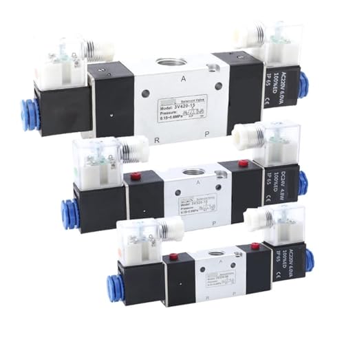 3V220-08 3V320-10 3V420-15 Pneumatic Air Solenoid Valve 3/2 Way AC220V DC24V DC12V Normally Closed Electromagnetic Valves(3V220-08 PC8-02,AC220V) von KKDDIHMTR