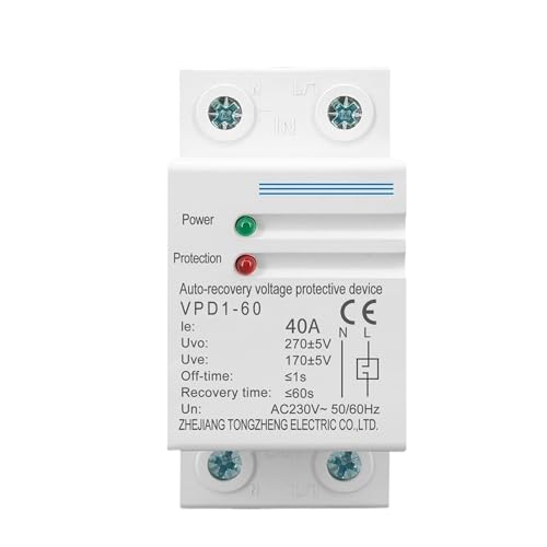 40A 60A 230V Din rail automatic recovery reconnect over voltage and under voltage protective device protection relay(40A) von KKDDIHMTR