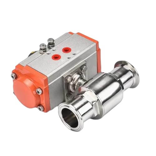 45mm 304 Stainless Steel Sanitary Ball Valve Clamp Ferrule Type Quick Install Ball Valves With Double Acting Cylinder von KKDDIHMTR