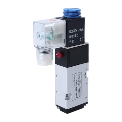 4M210-08 5 way 2 Position Inner Guard Plate Connection Solenoid Air Valve G1/4" AC220V DC24V Electronic Switch Battery Valve(With 8mm fittings,DC24V) von KKDDIHMTR