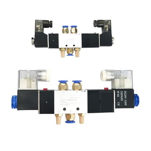 4V130C-06 4V230C-08 4V330C-10 4V430C-15 Air Electromagnetic Valves 3 Position 5 Way Pneumatic Solenoid Valve(4V230C-08 4mm,AC24V) von KKDDIHMTR