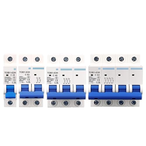 AC MCB TOB1-63H C curve 230/400V~ 50HZ/60HZ Mini Circuit breaker 1P 2P 3P 4P 3A 6A 10A 16A 20A 25A 32A 40A 50A 63A(4,40A) von KKDDIHMTR
