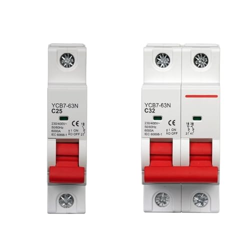 AC MCB YCB7-63N C curve 230/400V~ 50HZ/60HZ Mini Circuit breaker 1P 2P 3P 4P 3A 6A 10A 16A 20A 25A 32A 40A 50A 63(1,40A) von KKDDIHMTR