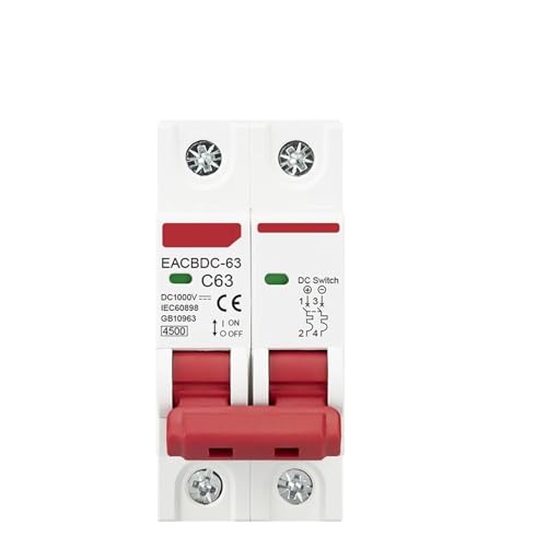 DC 1000V Solar Mini Circuit Breaker Overload Protection Switch 6A/10A/16A/20A/25A/32A/40A/50A/63A 2P DC1000V Photovoltaic MCB PV(40A) von KKDDIHMTR
