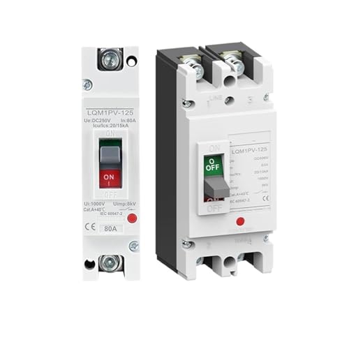 DC MCCB 1P 2P Solar Molded Case Circuit Breaker Overload Protection Switch 125A 160A 200A 250A PV Battery Isolator(2P 500V,125A) von KKDDIHMTR