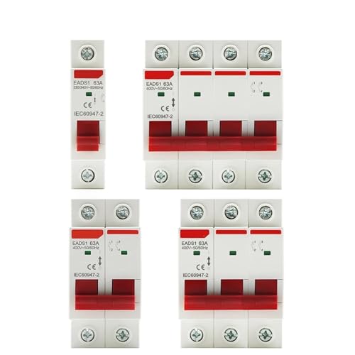 Din Rail 1P 2P 3P 4P 40A 63A 100A 125A Knife Main Switch Isolating Switch for Home Industrial Use Circuit Breaker AC 230V 400V(2P,125A) von KKDDIHMTR