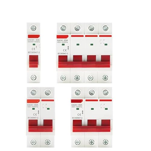 Din Rail 1P 2P 3P 4P 40A 63A 100A 125A Knife Main Switch Isolating Switch for Home Industrial Use Circuit Breaker AC 230V 400V(4P,125A) von KKDDIHMTR