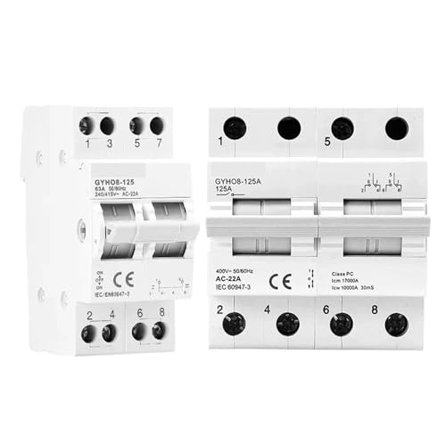 GYHO8 2P 40A 63A 100A 125A MTS Dual Power Manual Conversion Isolating Switch Interlock Circuit Breaker AC Isotator(100A) von KKDDIHMTR