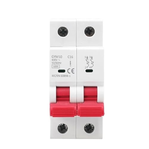 GYM10 Double Pole Din Rail MCB 6KA Miniature Circuit Breakers 40A 63A AC Type(63A) von KKDDIHMTR