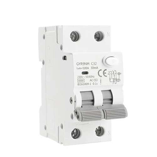 GYR9NM AC Type RCBO 2P 4P Magnetic Circuit Breaker with Over Current and Leakage Protection Din Rail 10A 16A 25A 32A 40A(100mA,2P 16A) von KKDDIHMTR
