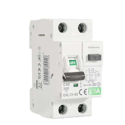 Low Voltage Residual Current Circuit Breaker A Type 30mA 2P(1P+N) Short Current Leakage Protection RCD EKL13(50A) von KKDDIHMTR