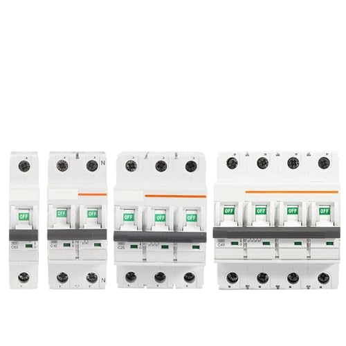 Mini Circuit Breaker AC MCB Short Overload Protector C Curve 35mm Din Rail Mount 30mA 1-4P 6-63A 220V 230V 50/60HZ(4P,20A) von KKDDIHMTR