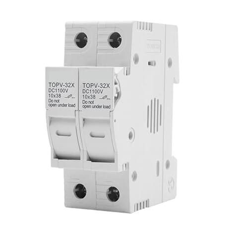 One set DC Fuse Holder 10 * 38mm High Voltage Solar PV 1100V TOPV-30 Base Photovoltaic System Protection Protector gpV(15A,2P Without LED) von KKDDIHMTR
