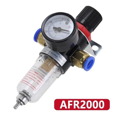 Pneumatic Filter Air AFR2000 Treatment Unit Pressure Regulator Compressor Reducing Valve Oil Water Separation Gauge Switch(AFR-2000 w PC-6MM,5 Pcs) von KKDDIHMTR