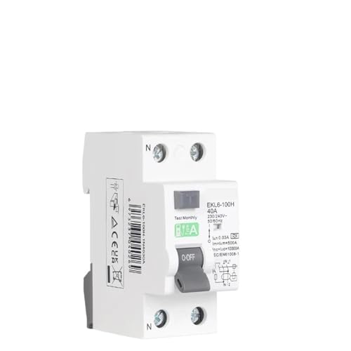 RCD 2P 4P Residual Current Circuit Breaker 30mA Electromechanic RCCB Type A 25A 32A 40A 63A 80A 100A EKL6-100H(2,25A) von KKDDIHMTR