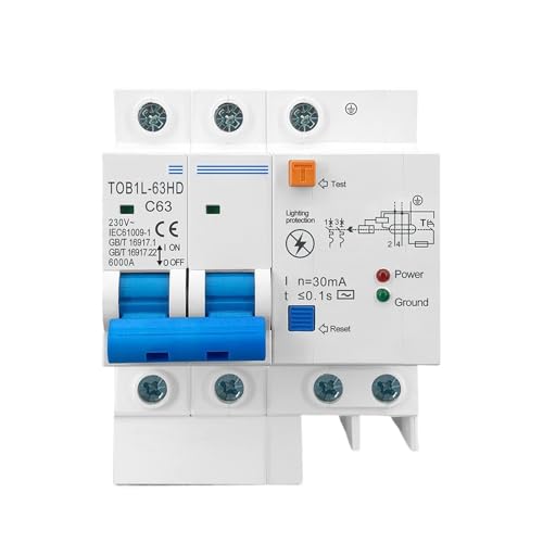 Residual current circuit breaker Main switch with surge protector RCBO MCB with Lightning protection SPD(40A) von KKDDIHMTR