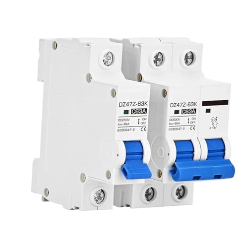 Solar Panel DC Circuit Breaker DC MCB 250V/500V/750V/1000V 2P 3P 4P 16A 32A 50A 100A 125A non polarized DC Breaker PV System(2P DC500V,40A) von KKDDIHMTR