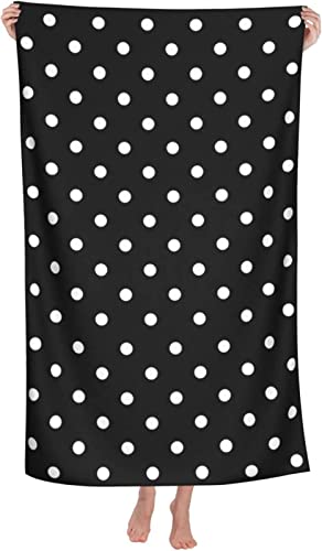 Strandtuch Schwarz, Mikrofaser Strandtuch Punkte Handtuch Groß 90x180 cm Badetuch Strandhandtuch Schnell Trocknendes Sandfreies Weiches Saunatuch, reisehandtuch, Badehandtuch Strandtuch Schwarz, Mikrofaser Strandtuch Punkte Handtuch Groß 90x180 cm Badetuch Strandhandtuch Schnell Trocknendes Sandfreies Weiches Saunatuch, reisehandtuch, Badehandtuch von KKGRXD