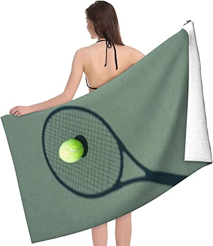 Strandtuch Tennis, Mikrofaser Strandtuch Sport Handtuch Groß 70x140 cm Badetuch Strandhandtuch Schnell Trocknendes Sandfreies Weiches Saunatuch, reisehandtuch, Badehandtuch von KKGRXD