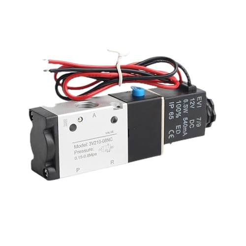 3/2 3V210-08NC Normalerweise geschlossen 3V110-06NC 3V310-10NC Pneumatisches Luftmagnetventil Elektrische Steuerung Magnetventil 3V410-15NC(3V110 PC4,DC12V) von KKHCMZPI