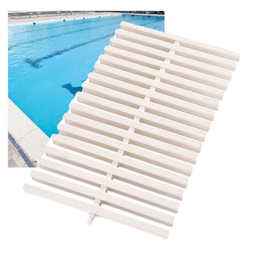 KKJPL ABS-Schwimmbad-Überlaufgitter, Duschablauf-Filterabdeckung, Gespleißte Überlaufgitter for Den Wasserablauf Im Innen- Und Außenbereich(18x100CM/6pieces) von KKJPL